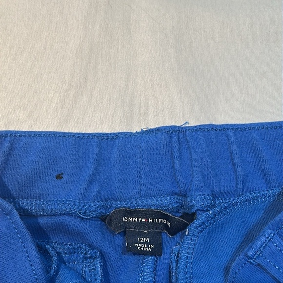 Tommy Hilfiger Blue Sweatpants with Elastic Waistband and Ribbed Cuffs - Picture 2 of 3